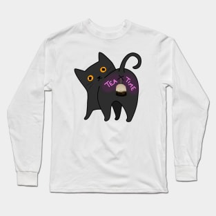 Tea Time Cat Long Sleeve T-Shirt